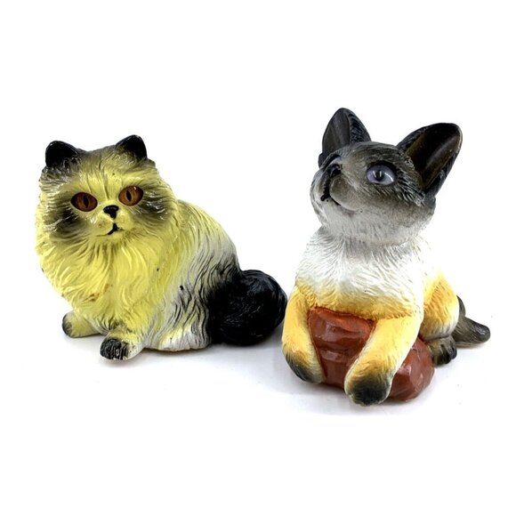 New Ray Novelty Cats Hollow Rubber Figure 3" Lot of 2 1990 - Picture 1 of 10